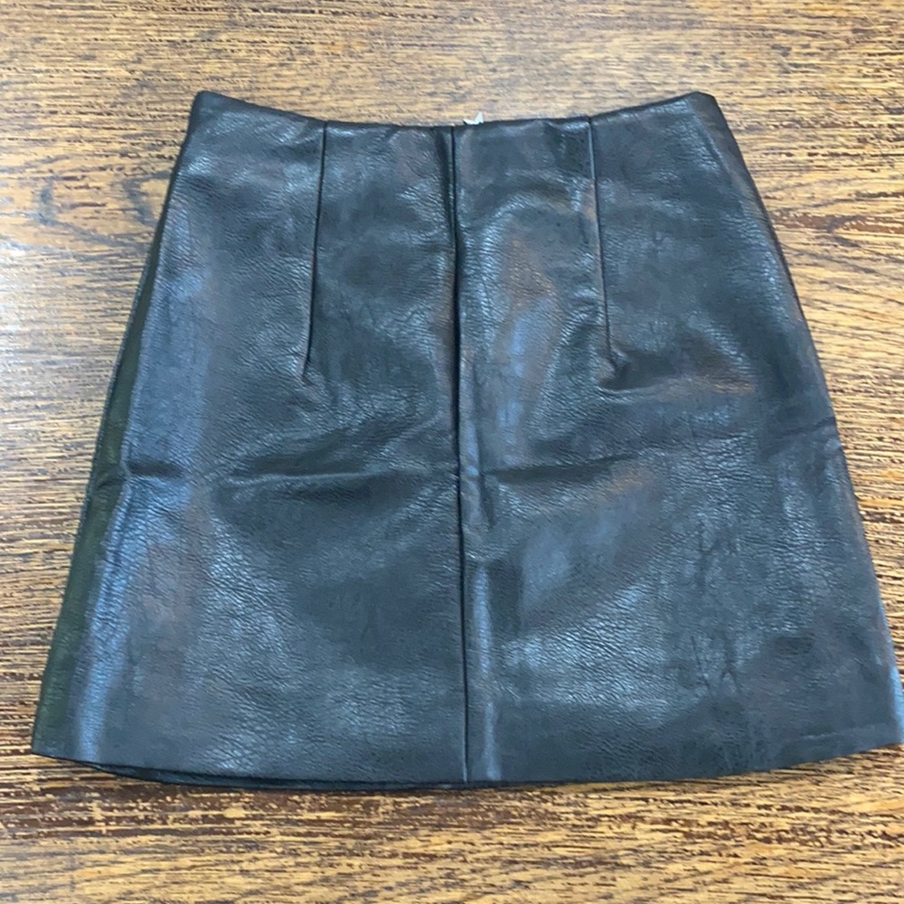 Divided by H&M faux Leather black skirt size 2